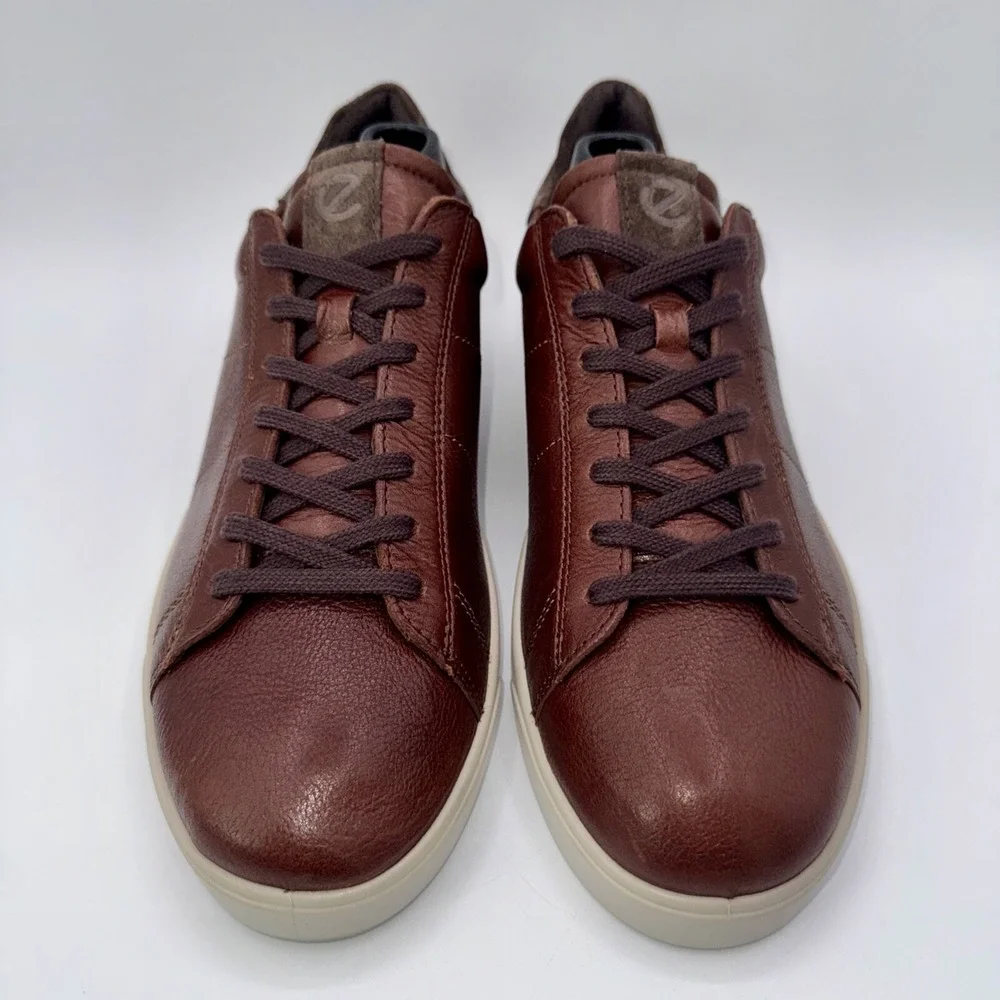 ECCO Street Lite‎ Retro Shoe Men's Size 7 - 7.5 EU 41 Rustic Brown Leather